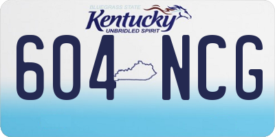 KY license plate 604NCG