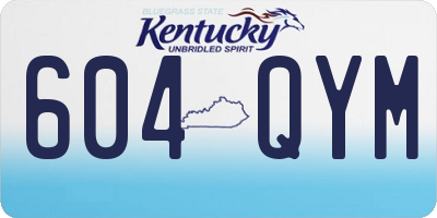 KY license plate 604QYM