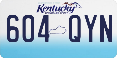 KY license plate 604QYN