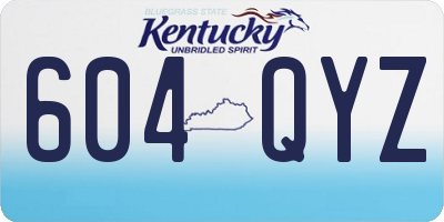 KY license plate 604QYZ