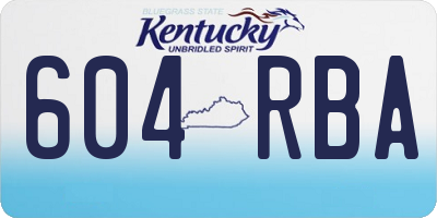 KY license plate 604RBA