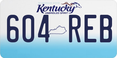 KY license plate 604REB