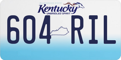 KY license plate 604RIL