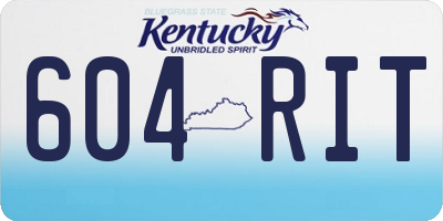 KY license plate 604RIT