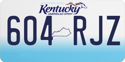 KY license plate 604RJZ