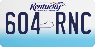 KY license plate 604RNC