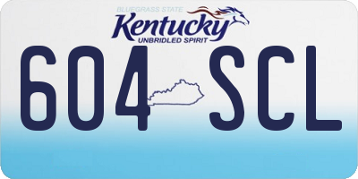 KY license plate 604SCL