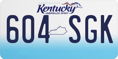 KY license plate 604SGK