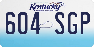 KY license plate 604SGP