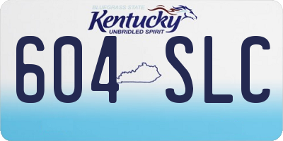KY license plate 604SLC