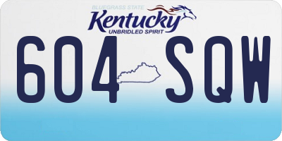 KY license plate 604SQW