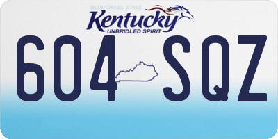 KY license plate 604SQZ