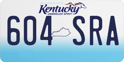 KY license plate 604SRA