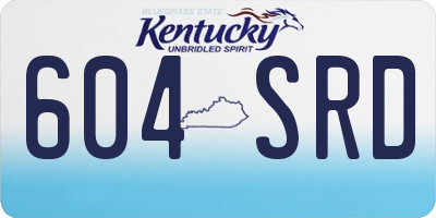 KY license plate 604SRD