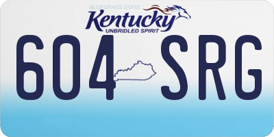 KY license plate 604SRG