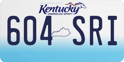 KY license plate 604SRI