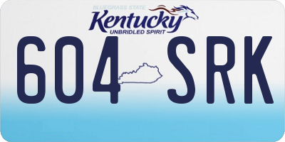 KY license plate 604SRK