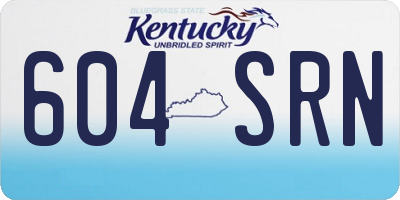 KY license plate 604SRN