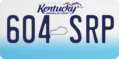 KY license plate 604SRP