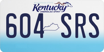 KY license plate 604SRS