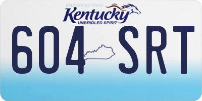 KY license plate 604SRT