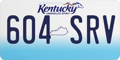 KY license plate 604SRV
