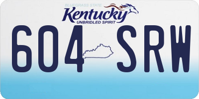 KY license plate 604SRW
