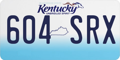 KY license plate 604SRX