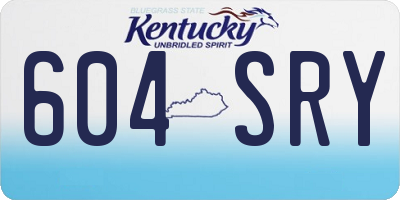 KY license plate 604SRY