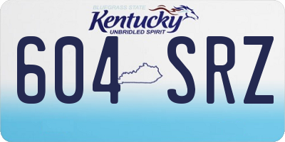 KY license plate 604SRZ