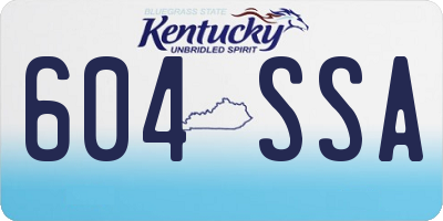 KY license plate 604SSA