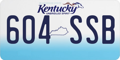 KY license plate 604SSB