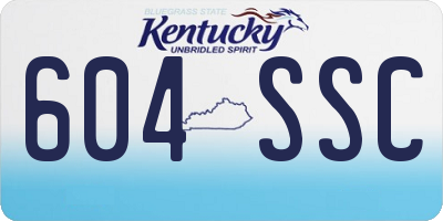 KY license plate 604SSC
