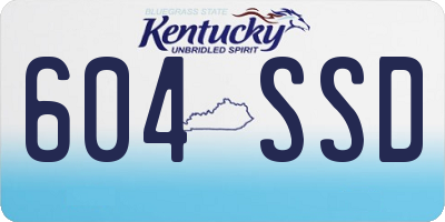 KY license plate 604SSD