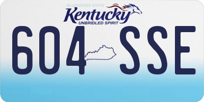 KY license plate 604SSE