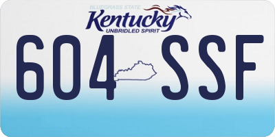 KY license plate 604SSF