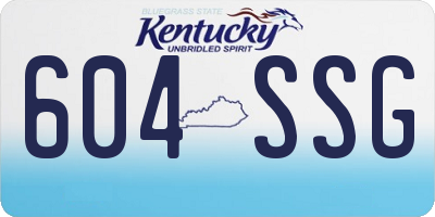 KY license plate 604SSG