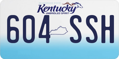 KY license plate 604SSH