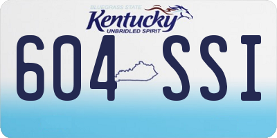 KY license plate 604SSI