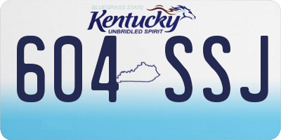 KY license plate 604SSJ