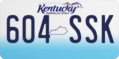 KY license plate 604SSK