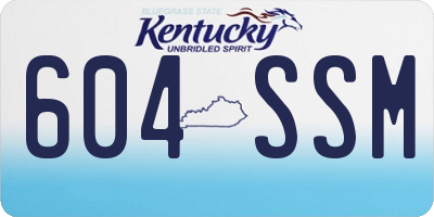 KY license plate 604SSM
