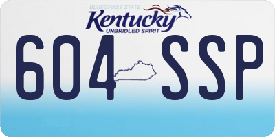 KY license plate 604SSP