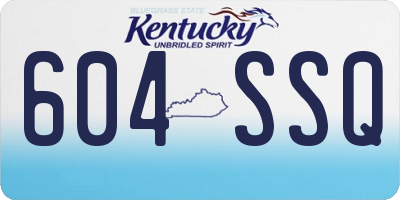 KY license plate 604SSQ