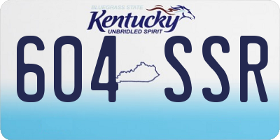 KY license plate 604SSR