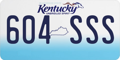 KY license plate 604SSS