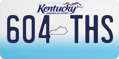 KY license plate 604THS