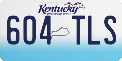 KY license plate 604TLS