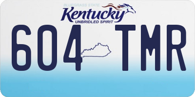 KY license plate 604TMR