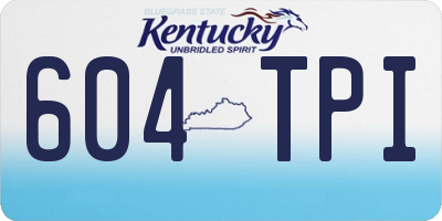 KY license plate 604TPI
